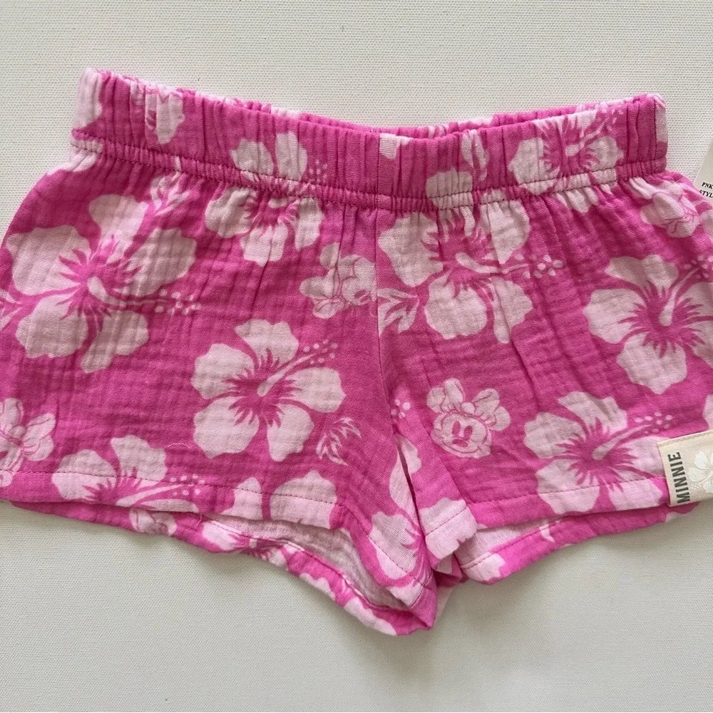 Disney Pink Floral Shorts Size XS Girls